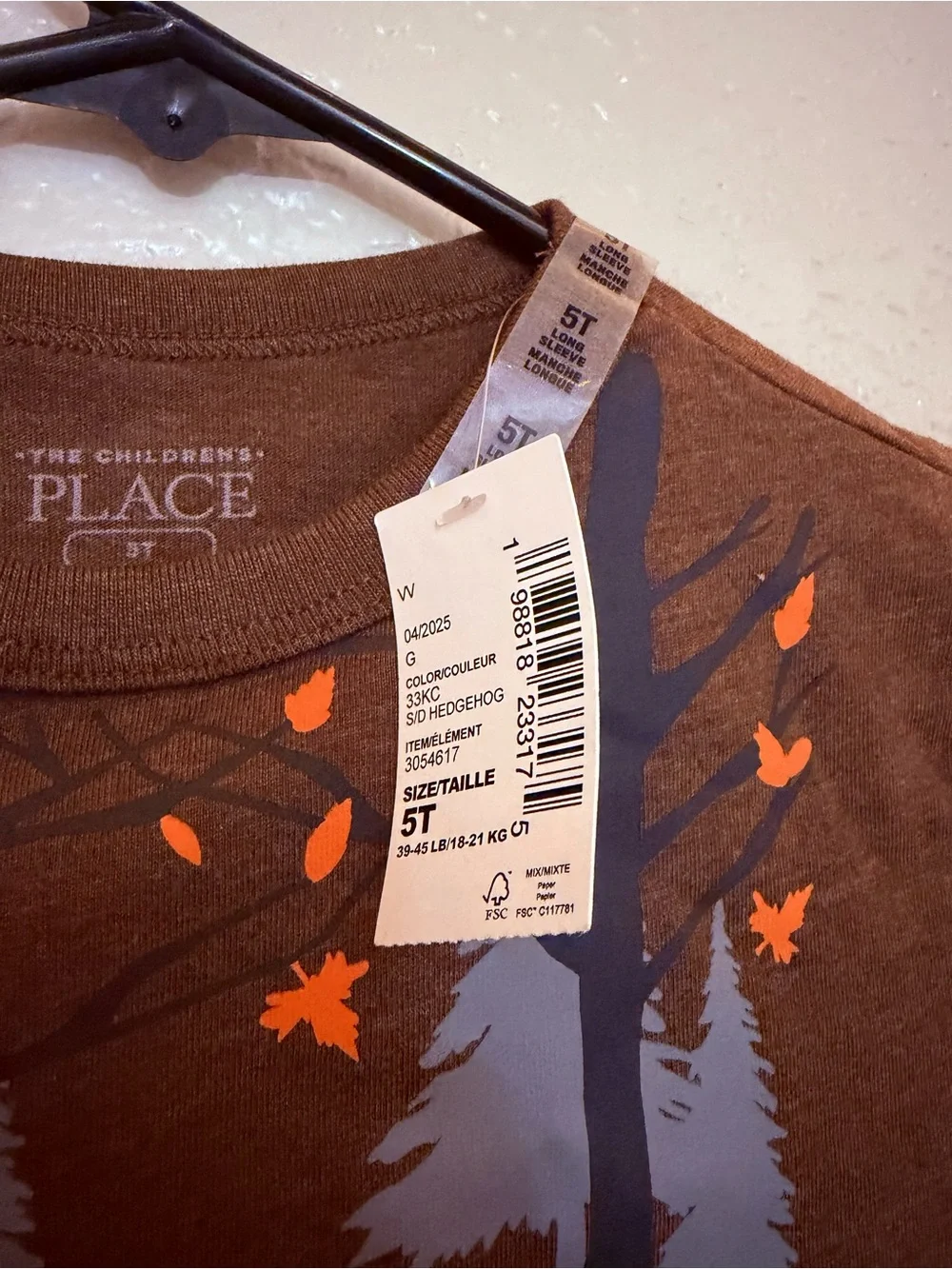 The Children's Place Brown Long-Sleeve Tee with Orange Monster Truck Graphic